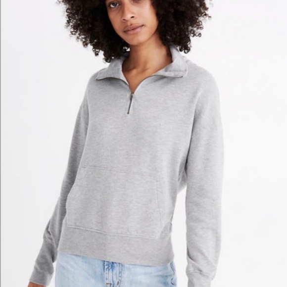 Madewell Tops - Madewell Rivet and Thread Quarter Zip Sweatshirt